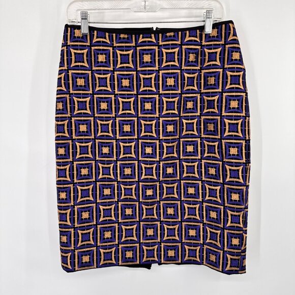 Per Se Womens Geometric embroidered Pencil Skirt Size 8 lined - Picture 9 of 10